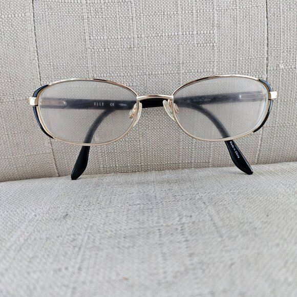 Elle Eyeglasses Frame EL13344 GD Women's Black Metal Oval Full Rim 51[]16 135 - Picture 8 of 16